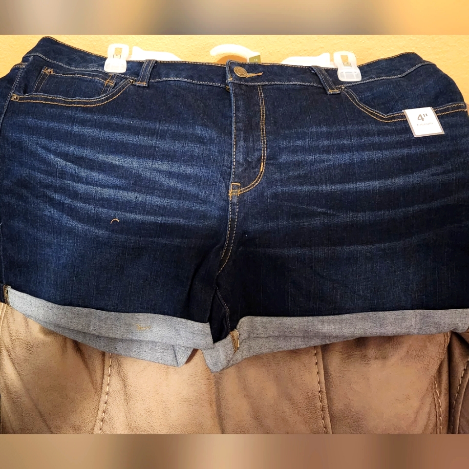 Time And Tru Blue Jean Shorts